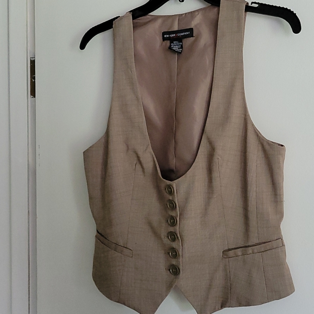 New York & Company Tan Vest